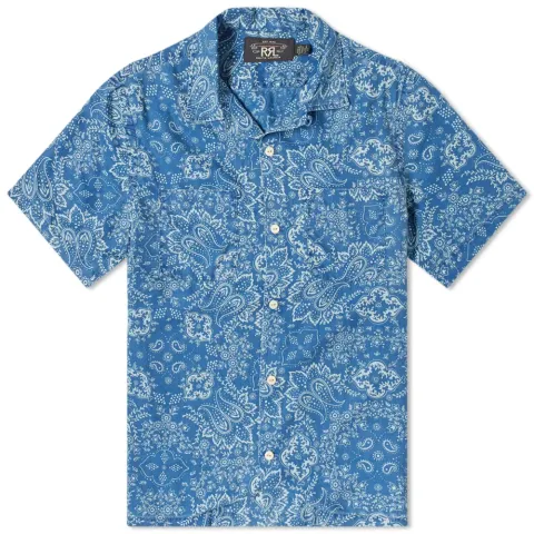 Paisley Indigo Printed Vacation Shirt