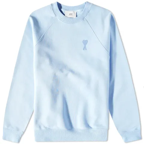 AMI Tonal Small A Heart Crew Sweat