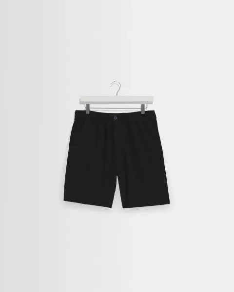 Kurt - Black Organic Cotton Twill Shorts