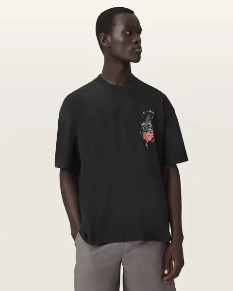Scimitar Short Sleeve Oversized Graphic T-Shirt