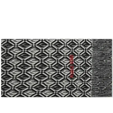 Moonogram Fringed Scarf