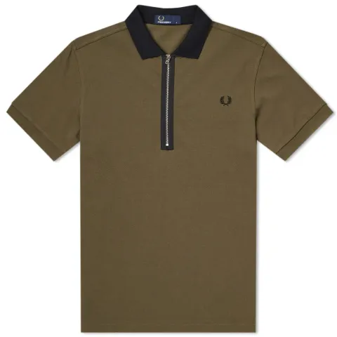 Fred Perry Zip Neck Pique Polo