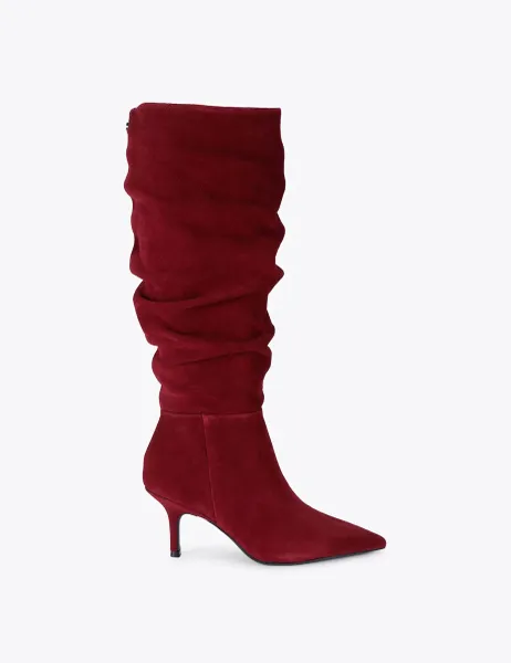 Carvela Suede Stiletto Heel Knee High Boots