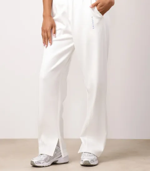 Women's Cream Shadow Logo Embroidered Straight Leg Joggers