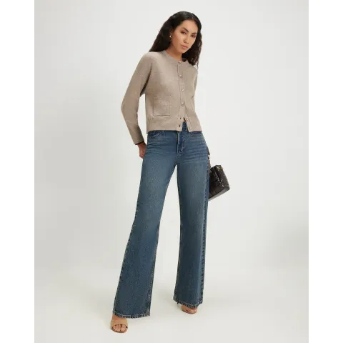 River Island Cotton Double Layer Cardigan