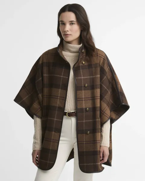 Judith Tartan Wool Cape