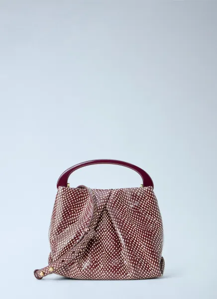 Patterned Top Handle Bag