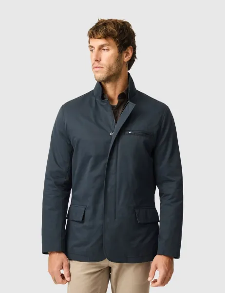 Rodd & Gunn Regular Fit Cotton Utility Travel Jacket Dark Navy