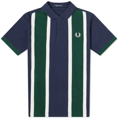 Vertical Strip Polo Shirt
