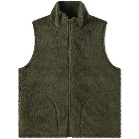 Stand Collar Boa Fleece Vest