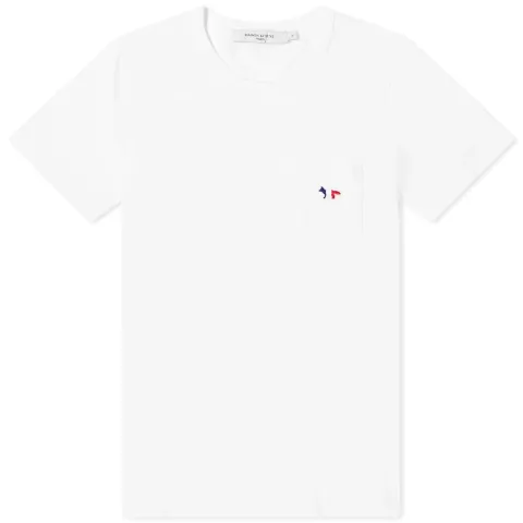 Maison Kitsuné Tricolor Fox Patch Classic Pocket T-Shirt
