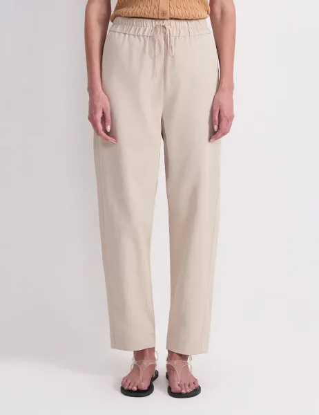 Sportscraft Barrel Leg Ankle Grazer Trousers Cream