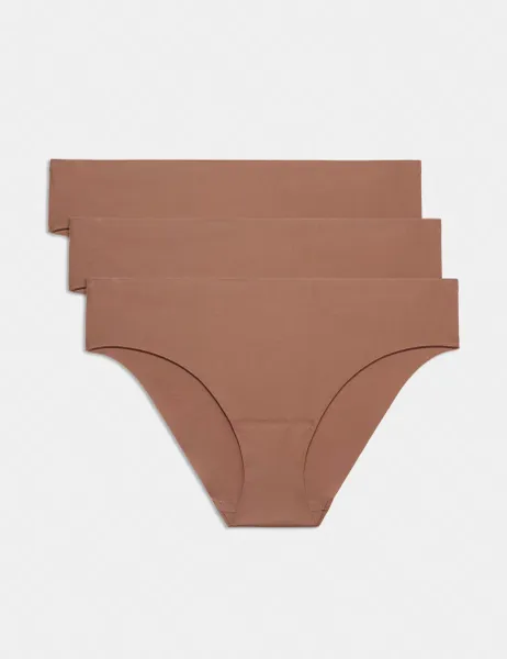 Body by M&S 3 pack Body Invisibles No VPL Brazilian Knickers Jasper