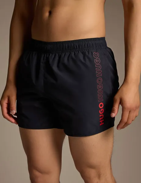 HUGO Quick Dry Swim Shorts Black