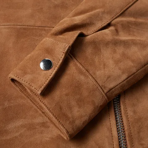 Thick Suede Zip Shirt Jacket