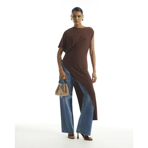 River Island Asymmetric Hem Flowing Top
