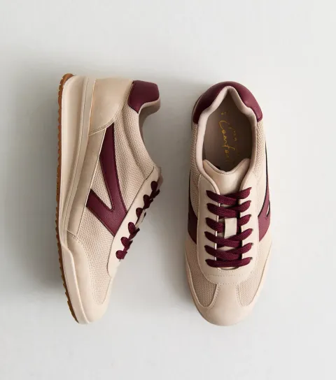 Women's Stone Faux Leather Wedge Trainers Vegan
