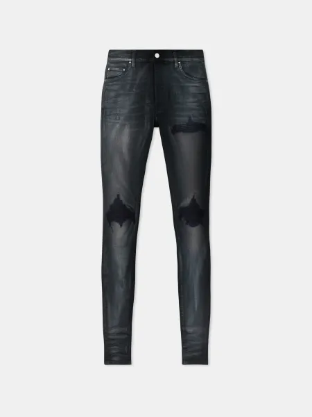 WAXED MX1 JEAN - Waxed Dusty Black