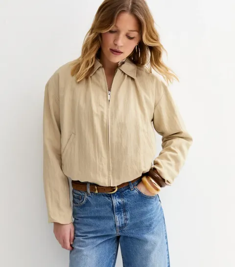 Women's Stone Bubble Hem Bomber Jacket