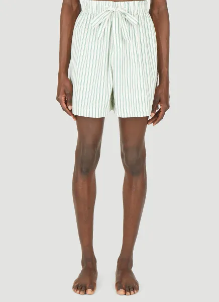 Drawstring Striped Sleep Shorts