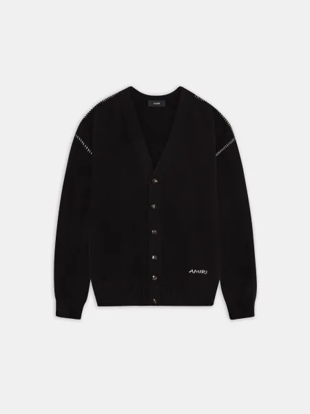 WOMEN - WOMEN'S AMIRI WHIP STITCH CARDIGAN - Black