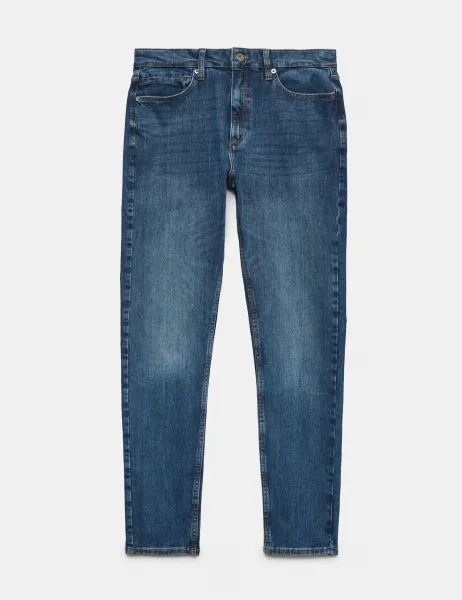 Autograph Skinny Fit 360 Flex Stretch Jeans Mid Blue