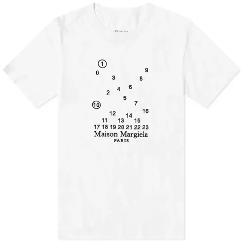 Embroidered Numbers Logo T-Shirt