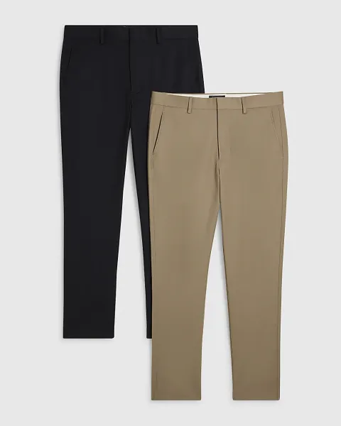 River Island Slim Fit Chino Trousers 2 Pack