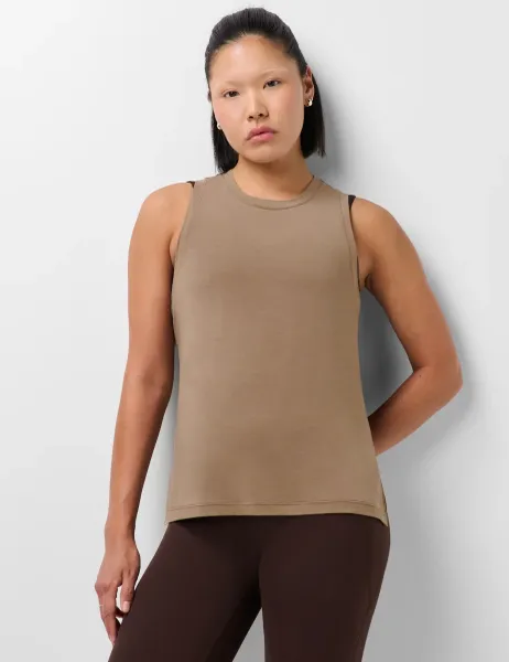 Sweaty Betty Soft Flow Studio Yoga Vest Top Medium Brown