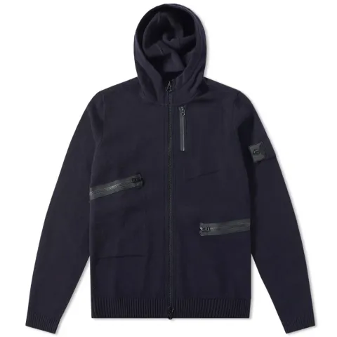Wool Stretch Nylon Knitted Hoody