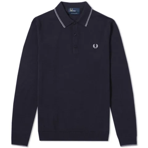 Fred Perry Long Sleeve Merino Knitted Polo