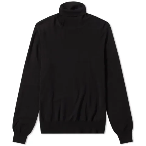 14 Cut Out Elbow Patch Turtle Neck Knit