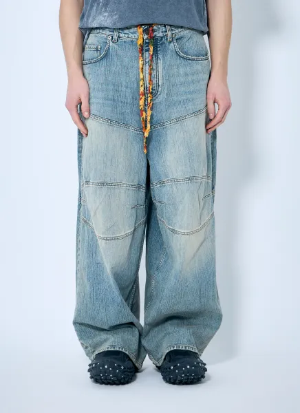 Baggy Panel Construction Jeans