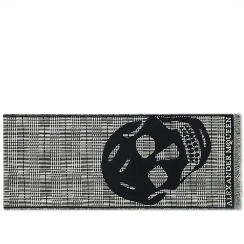 Oversize Skull Check Scarf