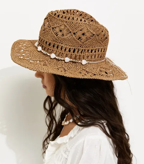 Brown Straw Western Hat