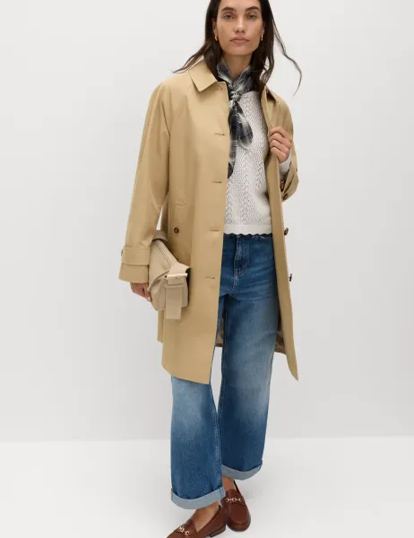 Marks & Spencer Pure Cotton Car Coat Light Caramel