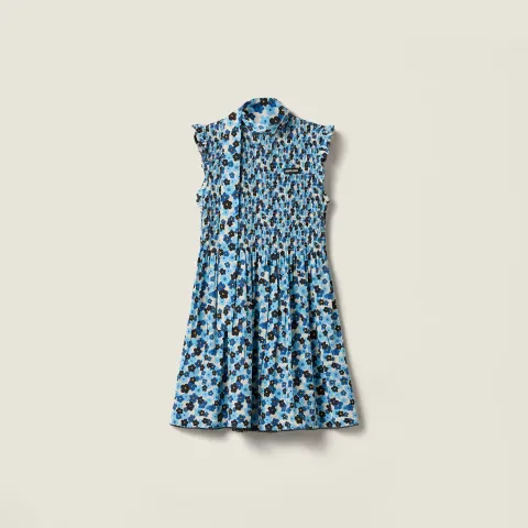 Crêpe de chine mini-dress