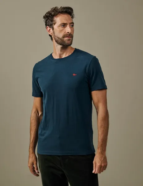 Aubin Pure Cotton T-Shirt Navy
