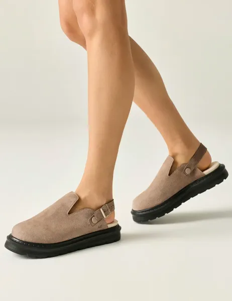 Regatta Pearl Flat Mules Natural