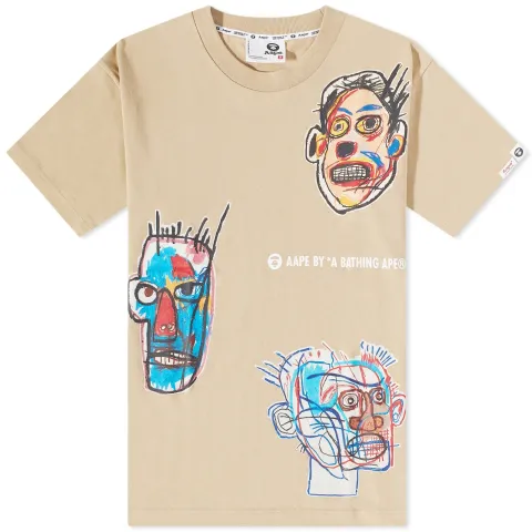 AAPE x Jean Michel Basquiat Face T-Shirt