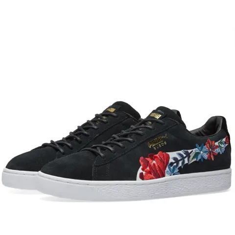 Embroidered Suede Classic W