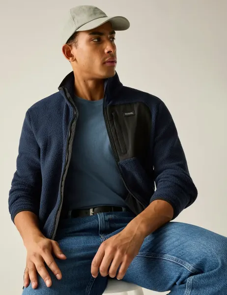 Regatta Frankie Borg Funnel Neck Zip Up Fleece Navy
