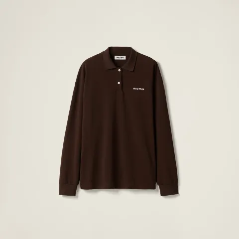 Cotton piqué polo shirt