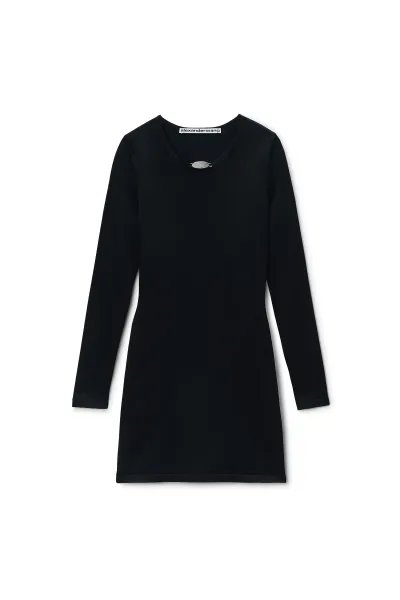 Metal Logo Minidresss in Matte Jersey