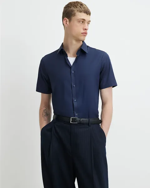 River Island Slim Fit Short Sleeve Shirt