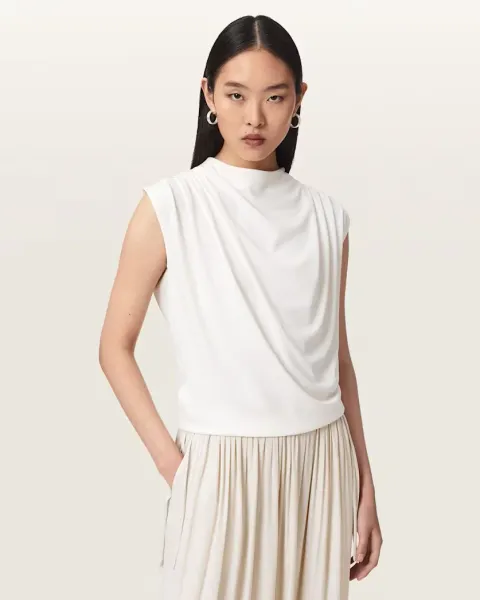 Emerson Sleeveless Pleated Top