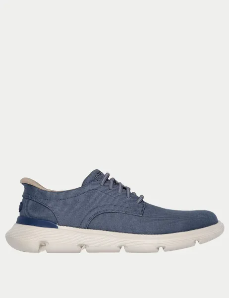 Skechers Garza Slip On Trainers Blue Marl