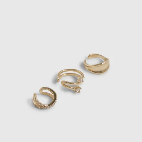 River Island Diamond Simulant Ear Cuff 3 Pack