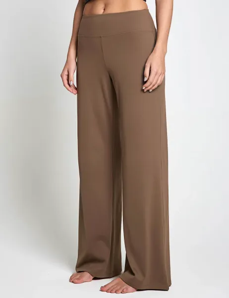 Girlfriend Collective Jada Float High Waisted Straight Leg Joggers Taupe