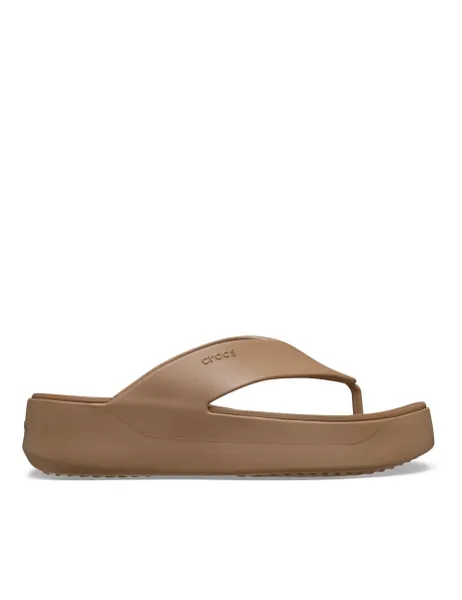 Crocs Getaway Platform Flip Flops Light Brown